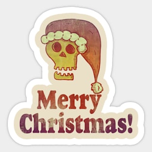 Santa Skull Merry Christmas Sticker